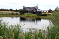 Barn with pond