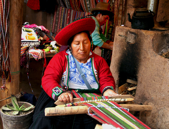Weaving in Chinchero, Peru
