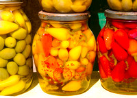 Hot peppers in a jar.