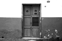 Black and white doors