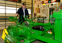 Orville Blaylock tends his tractor